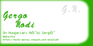 gergo modi business card